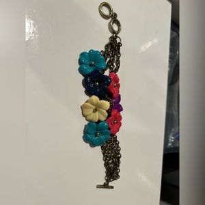 Flower bangle bracelet